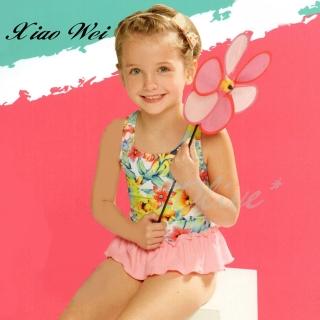 【小薇的店】女童連身裙泳裝(NO.D85342)