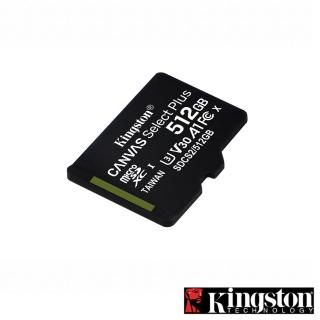 【Kingston 金士頓】Canvas Select Plus micro SDXC 512GB 記憶卡★SDCS2/512GB(附轉卡)