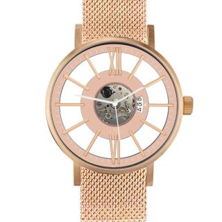 【Max Max】超薄羅馬設計面盤米蘭錶-粉紅38MM(MAS7038-3)
