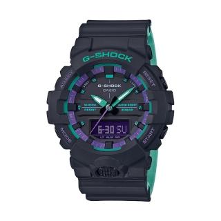 【CASIO 卡西歐】G-SHOCK 樹脂錶帶 防水200米 超亮LED照明(GA-800BL-1A)