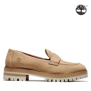 【Timberland】女款淺棕色磨砂革休閒跟鞋(A2AK4919)