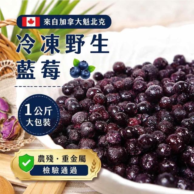 【幸美生技】冷凍野生藍莓2包組1kgx2包 加拿大進口 (送驗 農殘/重金屬 檢驗通過)