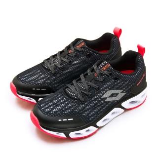 【LOTTO】女 專業風動慢跑鞋 AIR FLOW 4.0系列(黑灰橘 1910)