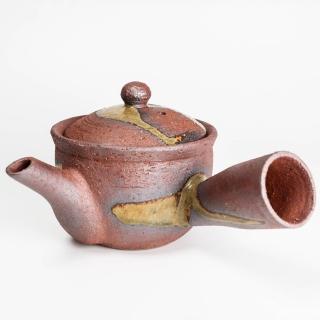 【福介商店】信樂燒 紅美人 橫手急須0.3L(泡茶壺 沖泡壺 橫柄壺具)