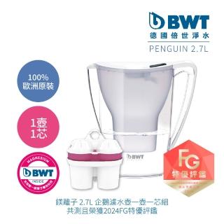 【BWT 德國倍世】2.7L 企鵝壺 鎂離子 1壺1芯組合(Penguin 白色)