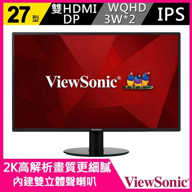 Viewsonic 優派 27型2k Ips薄邊框內建雙喇叭螢幕 Va2719 2k Smhd Momo購物網