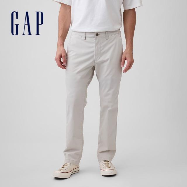 【GAP】男裝 棉質微彈直筒卡其褲-多色任選(500359)
