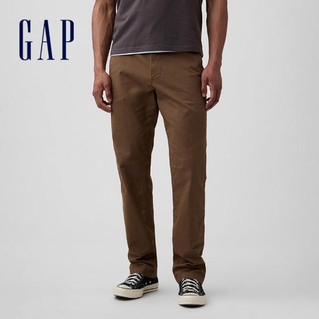 【GAP】男裝 棉質微彈直筒卡其褲-多色任選(500359)