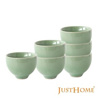 【Just Home】哥窯陶瓷品茗茶杯80ml(6入組)