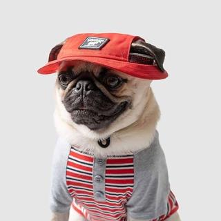 【CANADA POOCH】貝沙灣漁夫帽-紅色(寵物帽-CANADA POOCH-Bucket Hat Red Mesh)