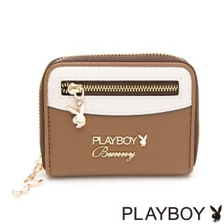 【PLAYBOY】零錢包 韶光系列(卡其色)