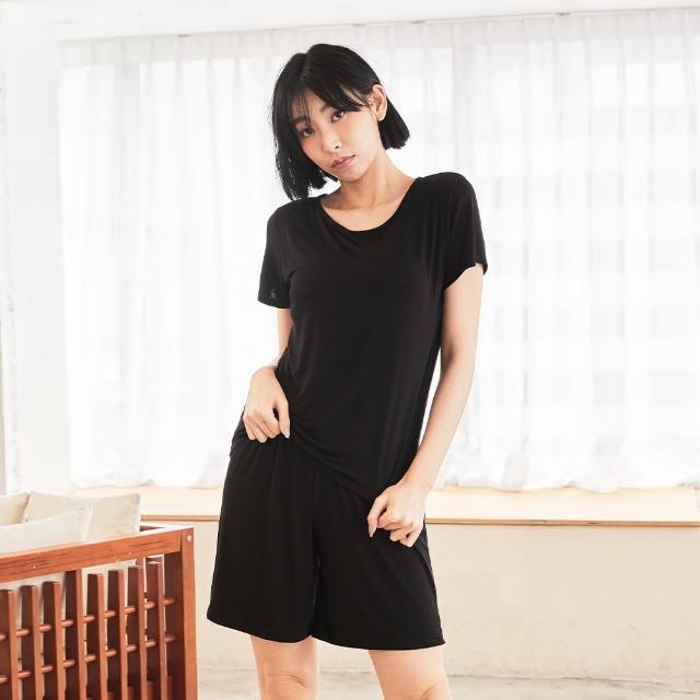 【NEW FORCE】莫代爾附胸墊極柔套裝-4色可選(日系無印風/WFH居家推薦/莫代爾/居家服/女套裝)