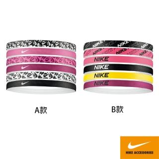 【NIKE 耐吉】頭帶 印花髮帶 6入 運動 健身 路跑 N00025450 共兩款