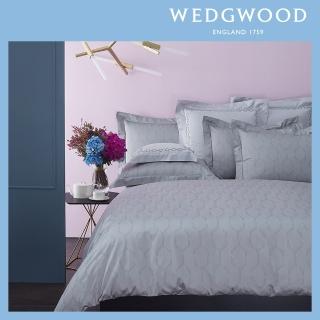 【WEDGWOOD】300織長纖棉緹花被套枕套組-艾瑞斯(加大)