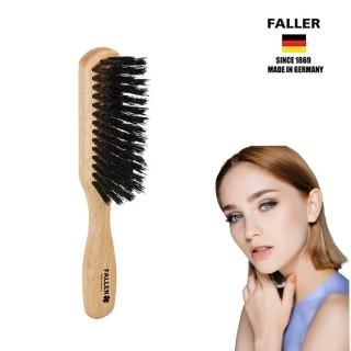 【FALLER 芙樂】德國製原色櫸木黑豚鬃隨身美髮梳 防靜電柔順直髮(重要場合 美圖自拍前必備)