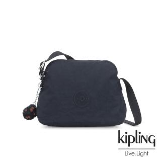 【KIPLING】沉穩素面藍隨身斜背包-DIEP