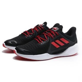 【adidas 愛迪達】休閒鞋 慢跑鞋 CLIMA COOL VENT SUMMER 黑 紅 透氣 男(EG1117)
