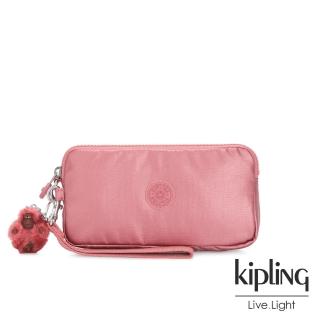 【KIPLING】甜美俏皮粉手拿包-LOWIE