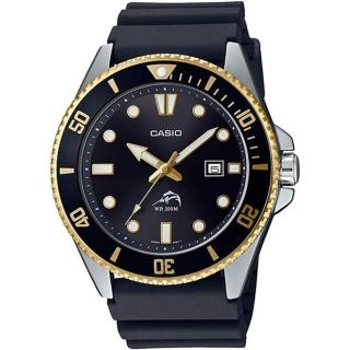 【CASIO 卡西歐】槍魚類勞力士黑水鬼200米潛水錶(MDV-106G-1A)
