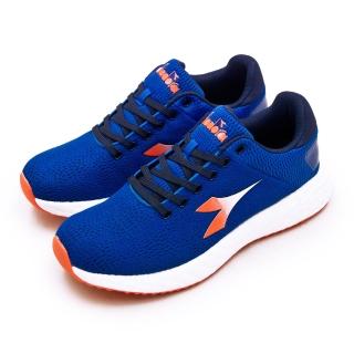【DIADORA】男 迪亞多那 專業輕量避震慢跑鞋 ETPU彈力球系列(藍橘 71118)