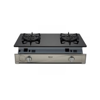 【林內】黑色玻璃嵌入式感溫二口瓦斯爐RBTS-Q230G(基本安裝)