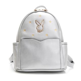【PLAYBOY】小後背包 STAR系列(銀色)