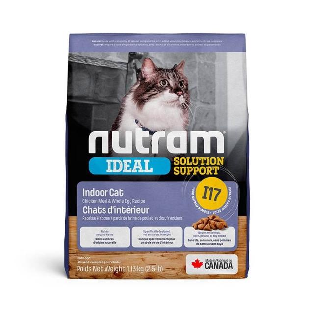 【Nutram 紐頓】I12/I17/I19無穀專業理想系列貓飼料1.13kg/2.5lb(體重管理/化毛/三效強化、貓糧)