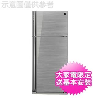 【SHARP 夏普】583公升雙門變頻玻璃鏡面冰箱(SJ-GD58V-SL)