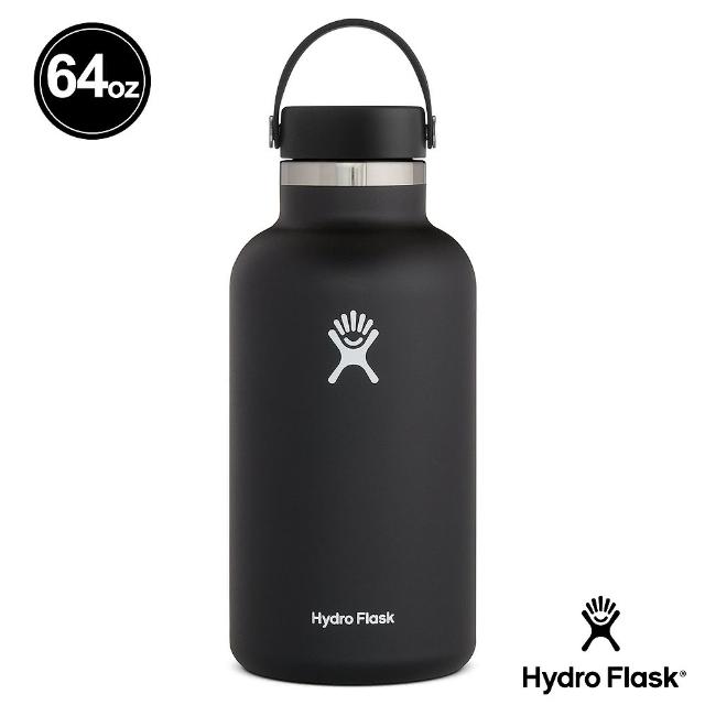 【Hydro Flask】寬口真空 64oz/1900ml 保冷保溫鋼瓶(時尚黑)