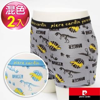 【pierre cardin 皮爾卡登】男童恐龍樂園平口褲-混色2件組(137005-2)