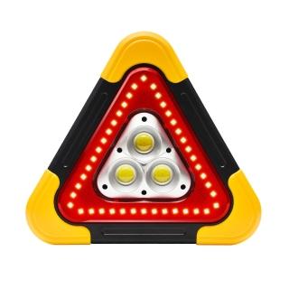 【OMyCar】新一代 加大款 超亮太陽能LED三角警示燈-附USB充電線-快(緊急照明 車用燈 故障標誌 地震必備)