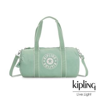 【KIPLING】清新薄荷綠圓筒旅行袋-ONALO