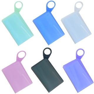 口罩收納夾 口罩收納套 硅膠材質口罩收納盒 口罩暫存夾(4入/組 顏色隨機發貨)