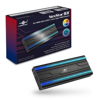 【Vantec 凡達克】NexStar SX M.2 NVMe SSD To USB 3.1 Gen 2 Type C RGB外接盒(NST-207C3-RGB)