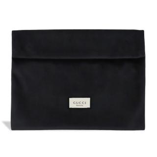 【GUCCI 古馳】時尚萬用收納袋 絨布-大(平行輸入)