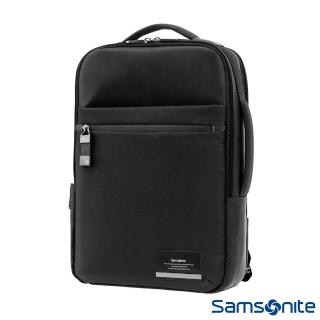 【Samsonite 新秀麗】Vestor商務保護隔層筆電後背包 黑(DV6)