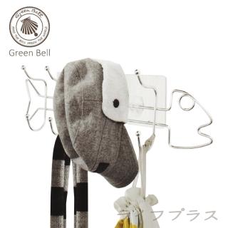 【GREEN BELL 綠貝】綠貝304無痕魚形五連掛勾-1入