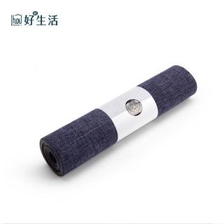 【hoi! 好好生活】麻紋防水茶席巾 短款 -藏藍