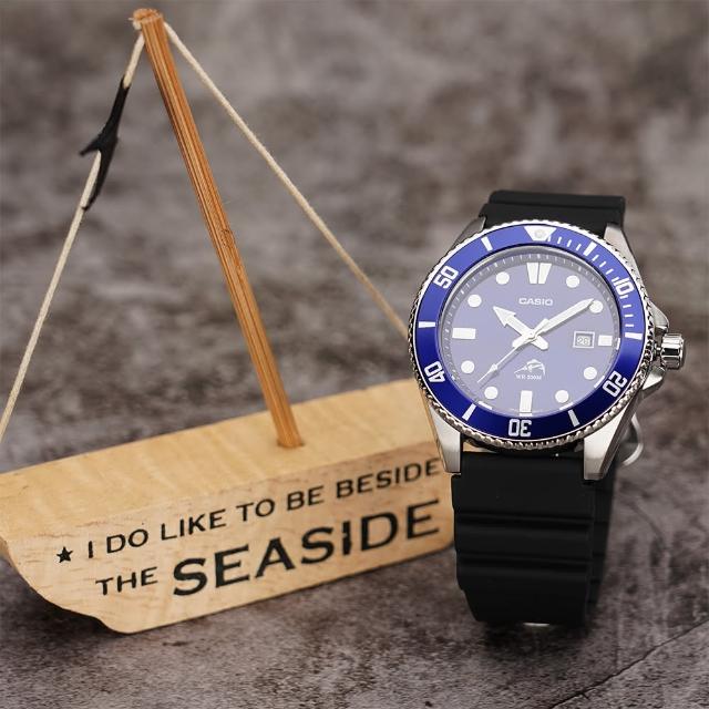 【CASIO 卡西歐】CASIO 槍魚 200米潛水錶-藍水鬼(MDV-106B-2A)