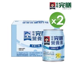 【QUAKER 桂格】完膳營養素香草口味低糖少甜250ml×48入