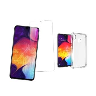 三星 Samsung A30 高清透明玻璃鋼化膜手機保護貼(買 A30保護貼 送 A30手機殼)
