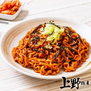 【上野物產】任選 韓式辣醬豬肉炒麵 x1包(300g±10%/麵體+醬料/包 韓式辣醬 鐵板麵 義大利麵 炒麵 炒碼麵)