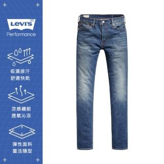 【LEVIS】男款 511低腰修身窄管牛仔褲 / Cool Jeans 輕彈有型 / 中藍刷白-人氣新品