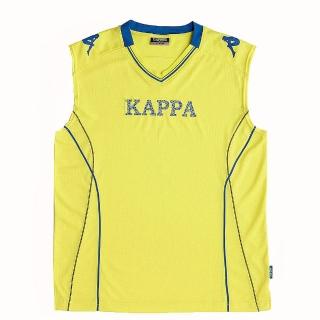 【KAPPA】義大利時尚棈典吸濕排汗型男寬肩背心(清黃)