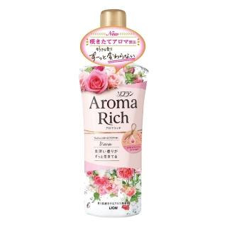 【LION 獅王】日本 Aroma Rich衣物香氛柔軟精 520ml(粉色Diana)