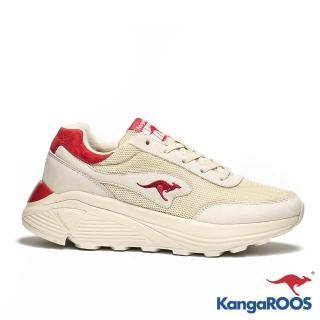 【KangaROOS】女 BLAZE 都會老爹鞋/休閒鞋(米紅-KW91561)