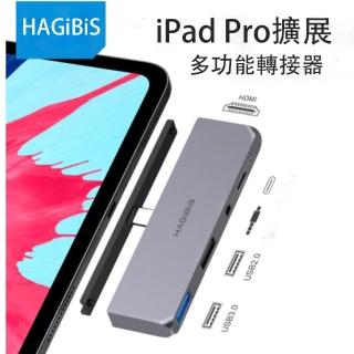 【HAGiBiS】鋁合金5合1 USB3.0+USB2.0+HDMI+PD供ぞ+3.5mm音頻口(iPC03)