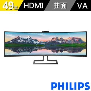 【Philips 飛利浦】49型 499P9H1 32:9 VA曲面電競液晶顯示器