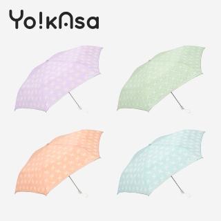【Yo!kAsa】防曬日系花漾手開折傘(五色任選)
