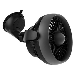 【Bill Case】360度萬向多功能4段可調6葉片強風循環涼扇 紳黑(二種供電:USB線 或 充電鋰電池都可以)